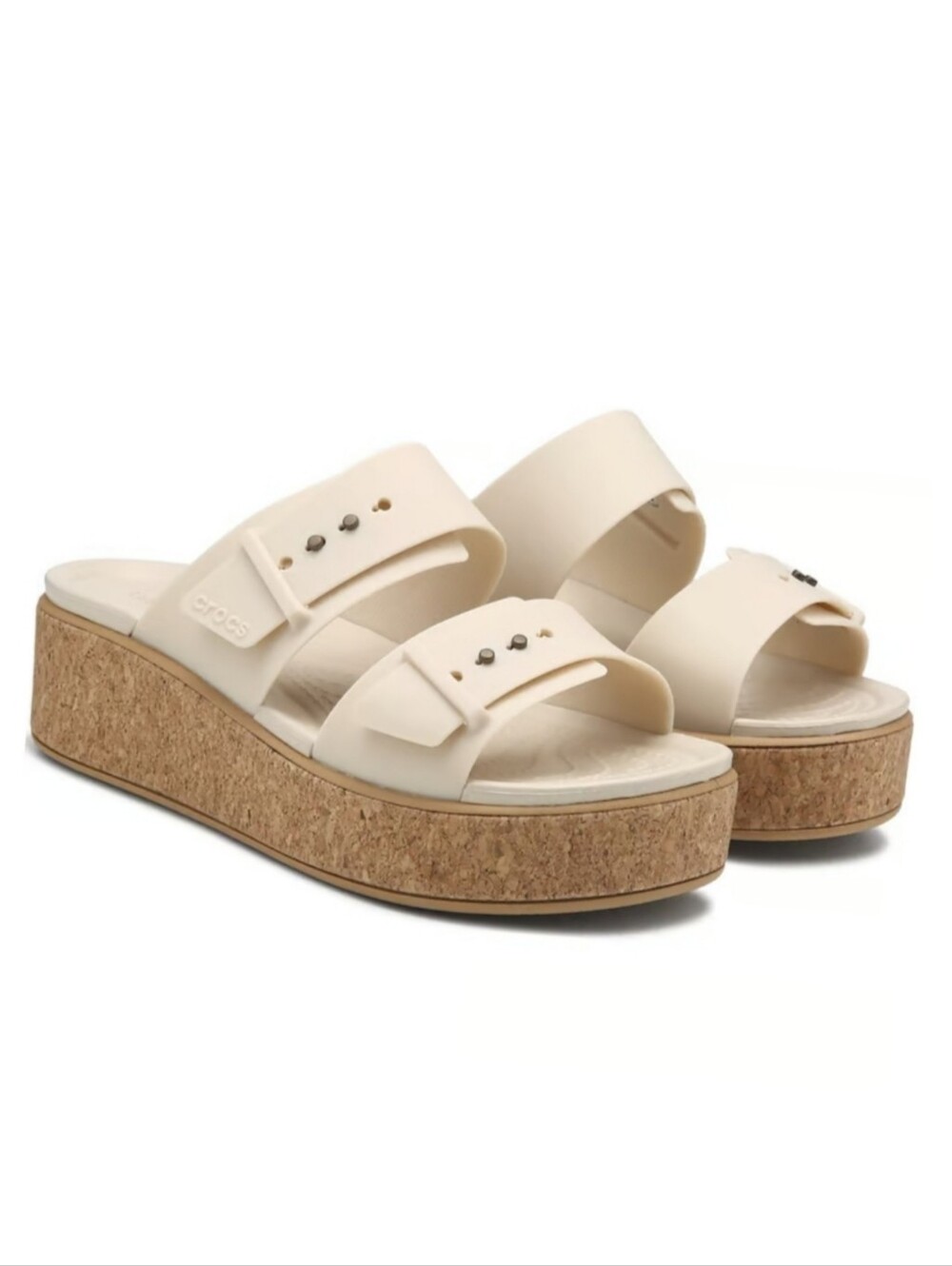 Crocs Brooklyn Buckle Cork Platform Sandal